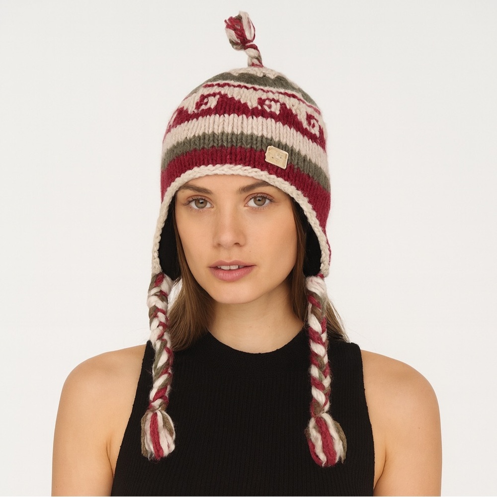 BULA BULA SKI HAT UNISEX RED WHITE HOLIDAY ONE SIZE